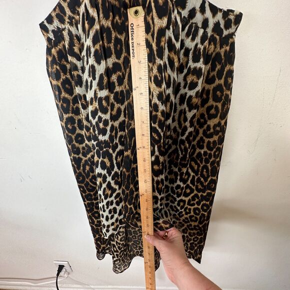 Xtaren Cheetah Print Strappy Hi-Low Open Side Sweetheart Neck Zip Back Dress S - Picture 12 of 14